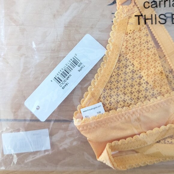 NWT Timpa Lingerie Alice Demi Bra (still in bag) 32B Marigold color - Picture 5 of 9